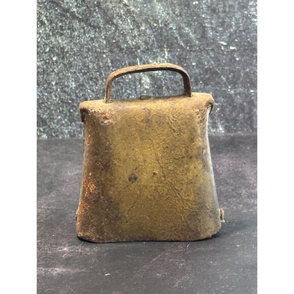 Vintage Rustic Iron Cow Bell With Handle 4" - Picture 5 of 7